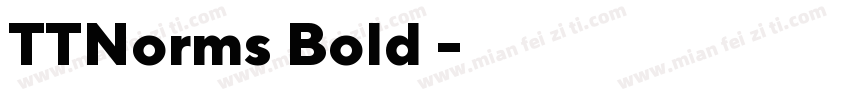 TTNorms Bold 粗体字体转换
